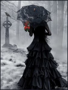Dark Lady in Cemetary