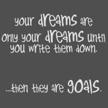 DreamsWrittenDownAreGoals